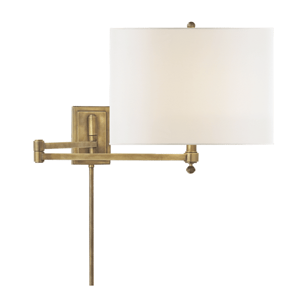 Hudson Wall Light Brass, Wall Light, Hand-Rubbed Antique Brass - Andrew Martin