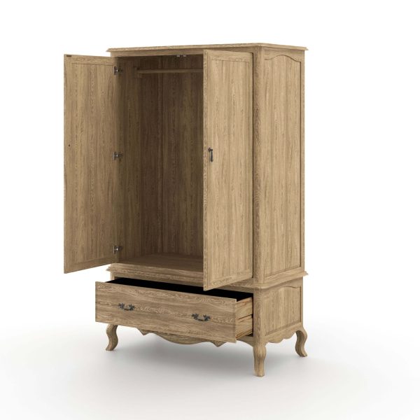 Salcombe Wardrobe  Pale Weathered Oak | Bed Sava