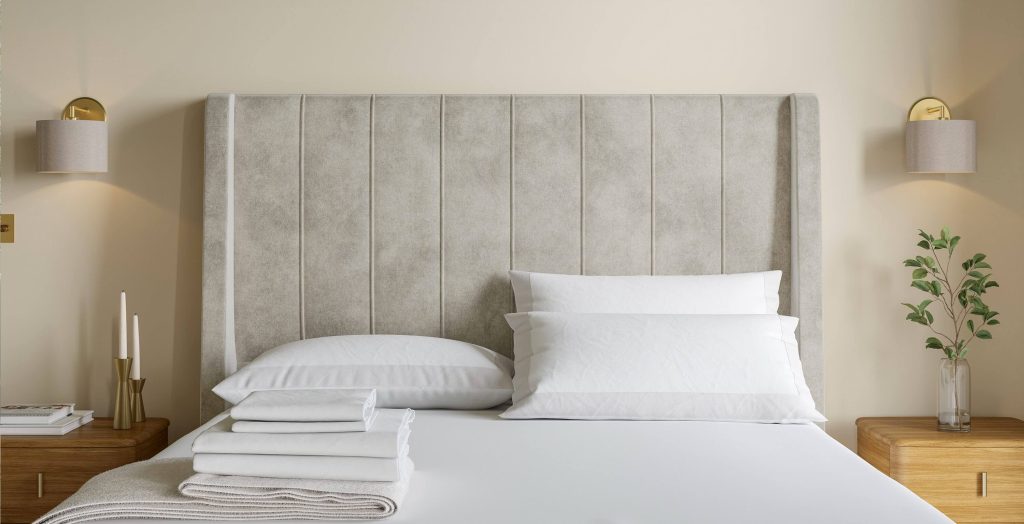 Sleepeezee Ephrain Headboard - Linen Chenille, Super King