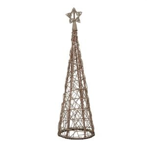 Small LED Wicker Christmas Tree With Star | Bed Sava