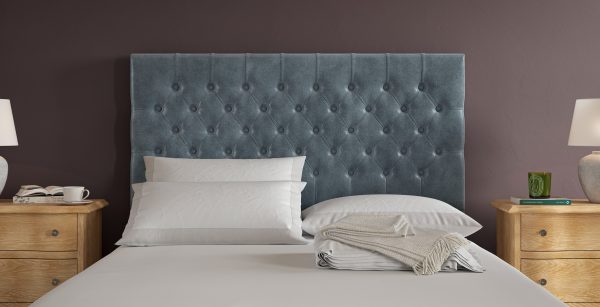 Sleepeezee Darwin Headboard  Storm Chenille Super King | Bed Sava