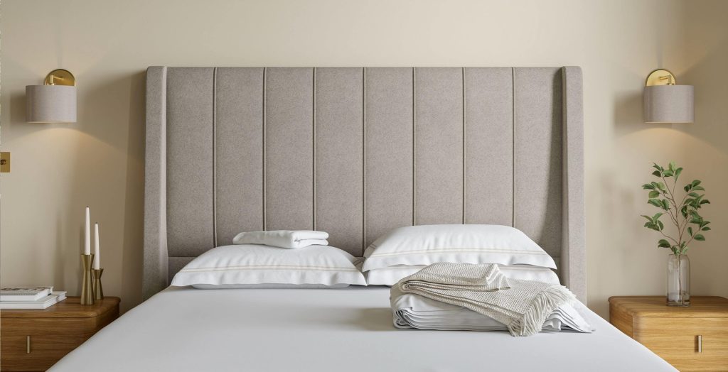 Sleepeezee Ephrain Headboard - Clay Bouclé, Super King