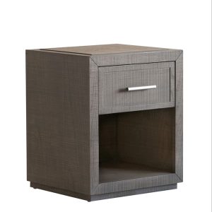 Raffles 1 Drawer Bedside Table Grey Small Bedside Table Small  Andrew Martin | Bed Sava