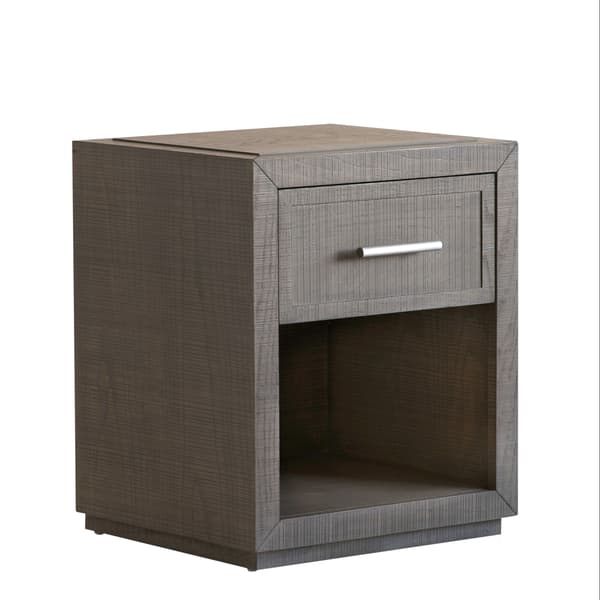 Raffles 1 Drawer Bedside Table Grey, Small Bedside Table, Small - Andrew Martin
