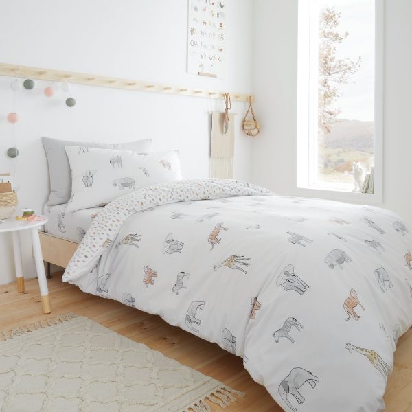 Bianca Zoo Animals Reversible Cotton Duvet Cover Set | Bed Sava