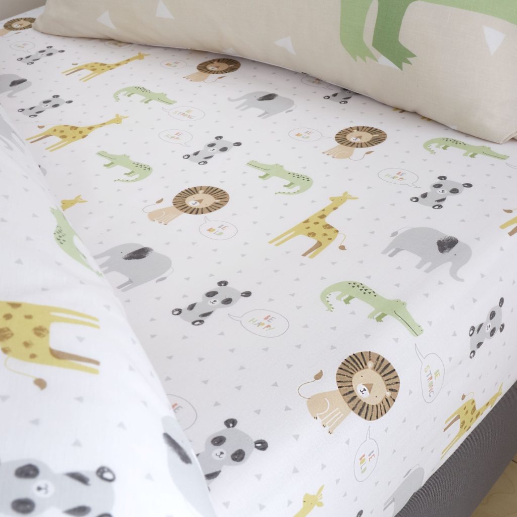Catherine Lansfield Roarsome Animals Fitted Sheet