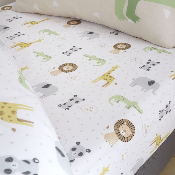 Catherine Lansfield Roarsome Animals Fitted Sheet | Bed Sava