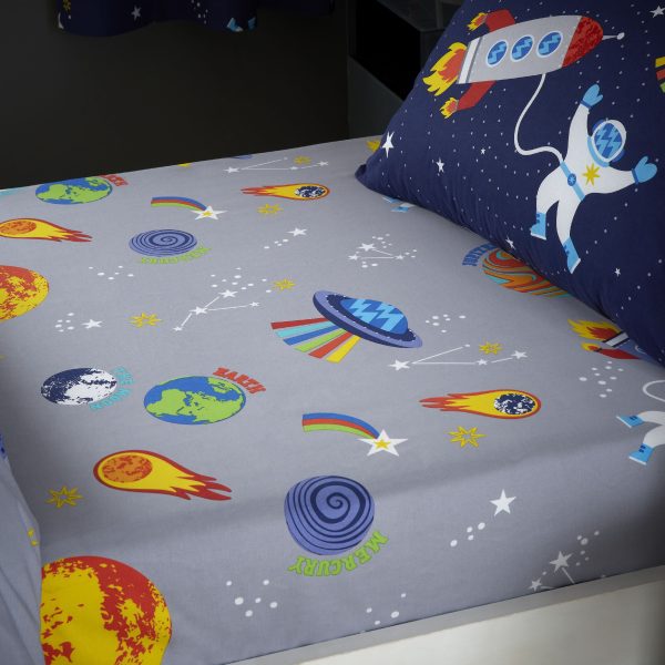 Catherine Lansfield Kids Lost In Space Fitted Sheet | Bed Sava