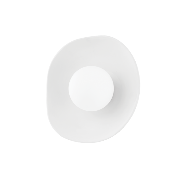 Bacia Wall Light, Light, White - Andrew Martin