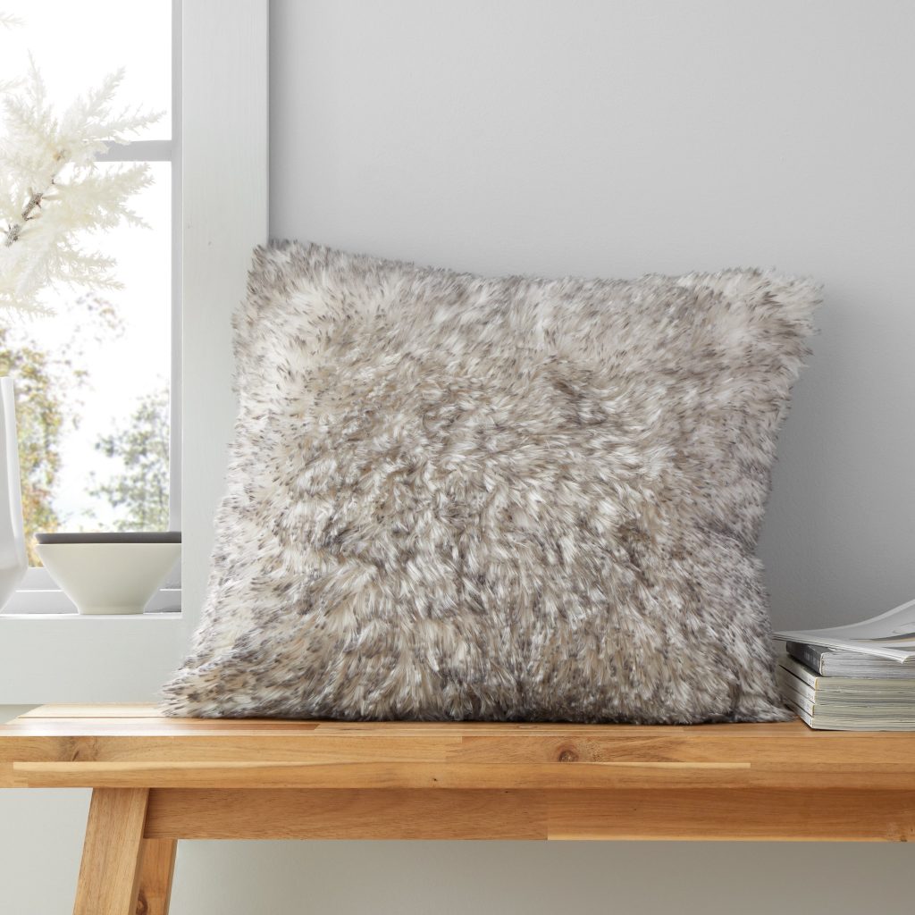 Catherine Lansfield Arctic Fox Cosy Faux Fur  Cushion