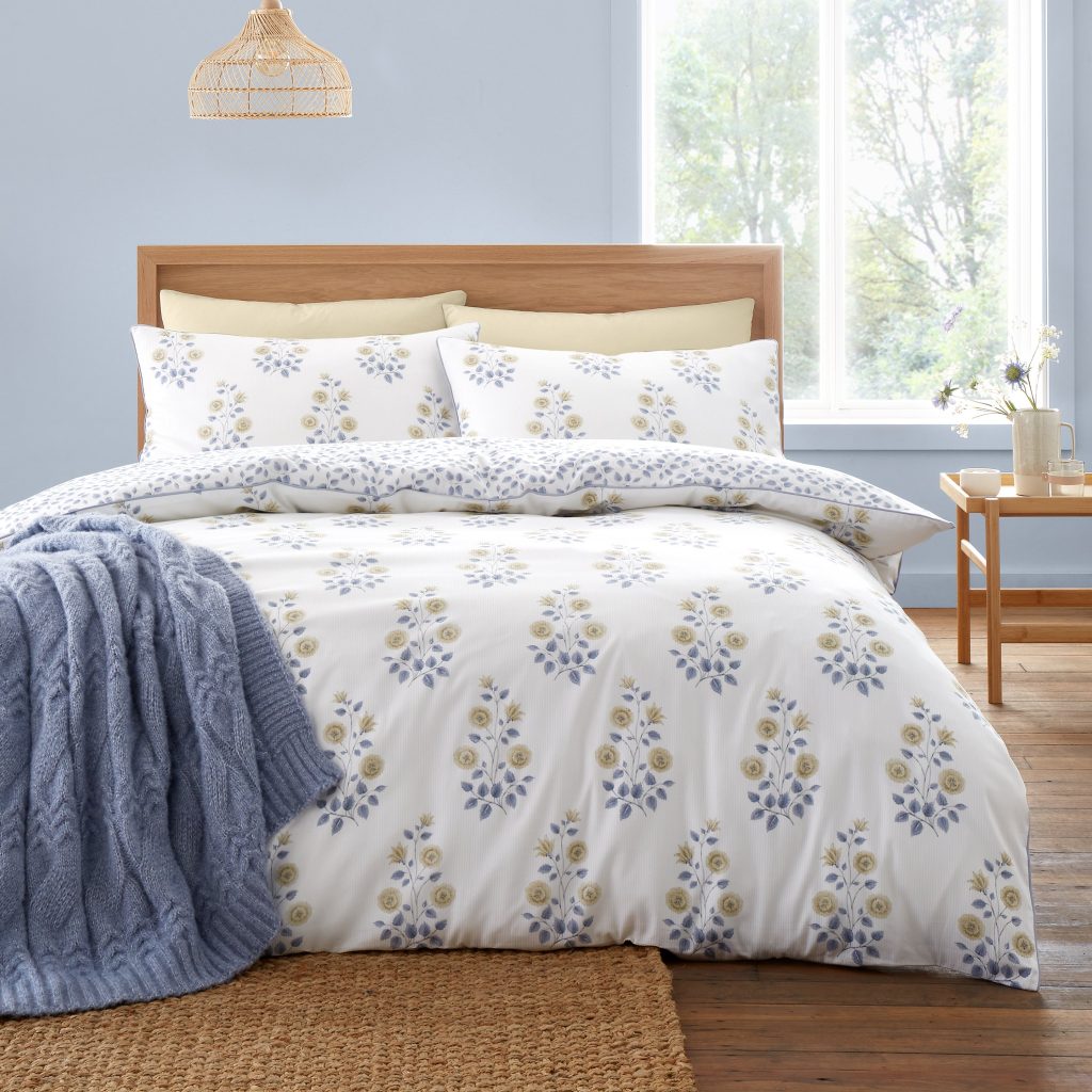 Bianca Eloise Floral 230 Thread Count Reversible Double Duvet Cover Set