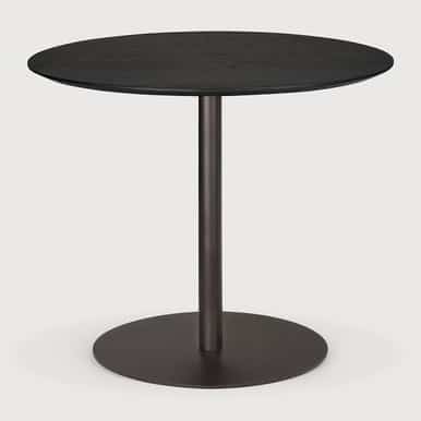 Ethnicraft Blend Black Oak & Bronze 90 cm Dining Table