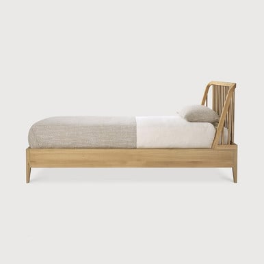Ethnicraft Oak Single Bed Spindle add slatted base?:no thank you
