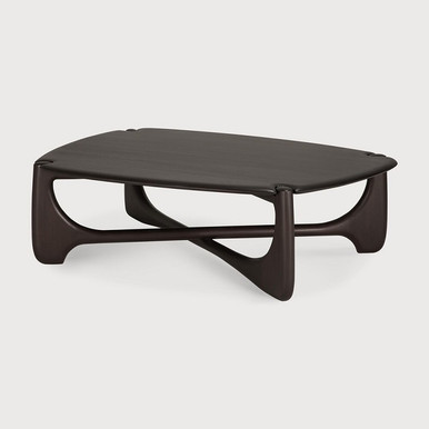 Ethnicraft Dark Wood Coffee Table Pebble PI