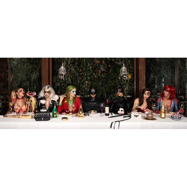 Superheroes Dinner, Plexiglass Artwork - Andrew Martin