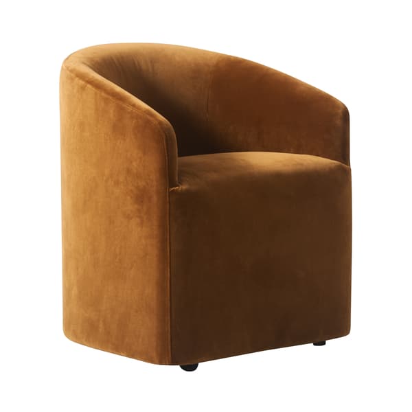 Alto Dining Chair Velvet Caramel Chair  Andrew Martin | Bed Sava