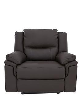 Very Home Albion Luxury Faux Leather High Back Manual Recliner Armchair