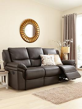 Very Home Albion Luxury Faux Leather 2 Seater High Back Manual Recliner Sofa