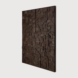 Ethnicraft Bricks Wall Art  Brown 120 x 90 cm | Bed Sava