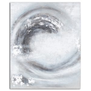 Sierra Silver And Grey Hand Painted Canvas | Bed Sava