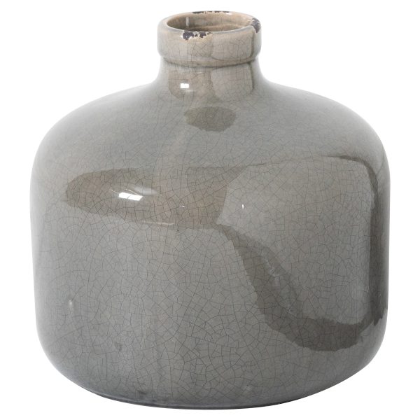 Garda Grey Glazed Eve Vase | Bed Sava