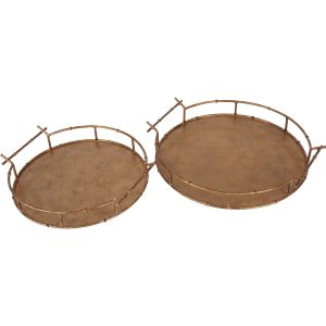 Laura Ashley Astaire Bamboo Tray Set Of 2 Mini and Small | Bed Sava