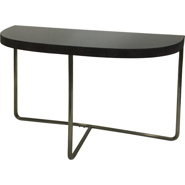 Knightsbridge Half Moon Console Table with Black Tinted Glass | Bed Sava