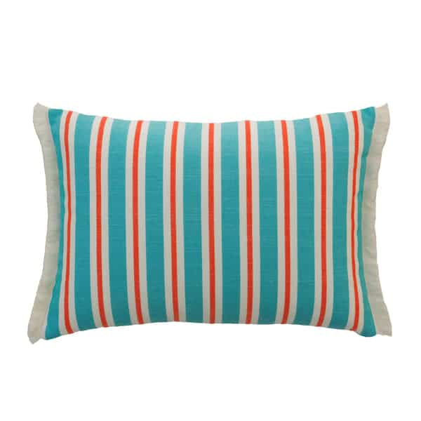 Coast Turquoise & Spritz, Hollowfibre, Cushion, 55cm x 40cm, Turquoise/Spritz - Andrew Martin Sophie Paterson Stripe