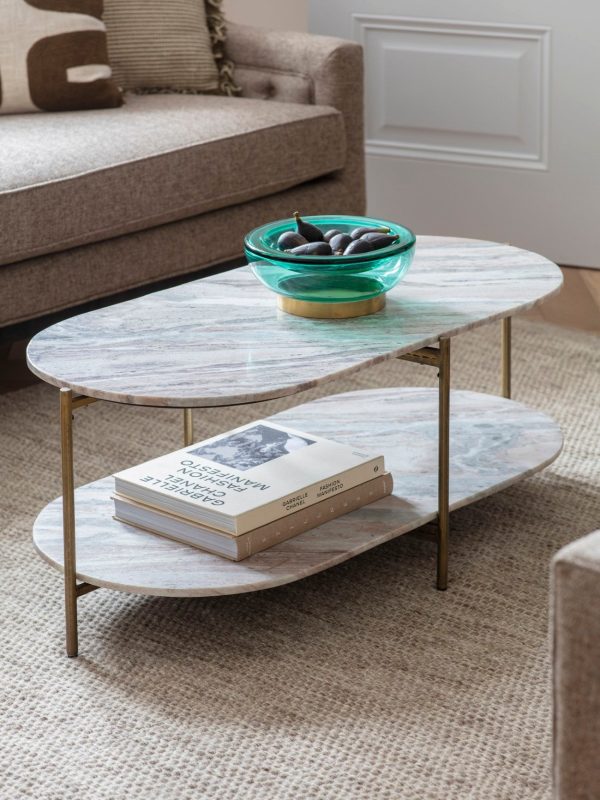 Toronto Marble Top and Base Coffee Table | Bed Sava