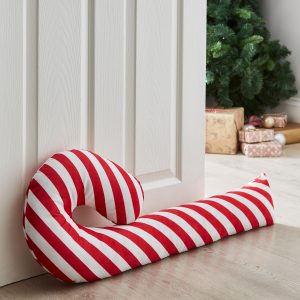 Catherine Lansfield Candy Cane Shaped Door Draught Excluder | Bed Sava