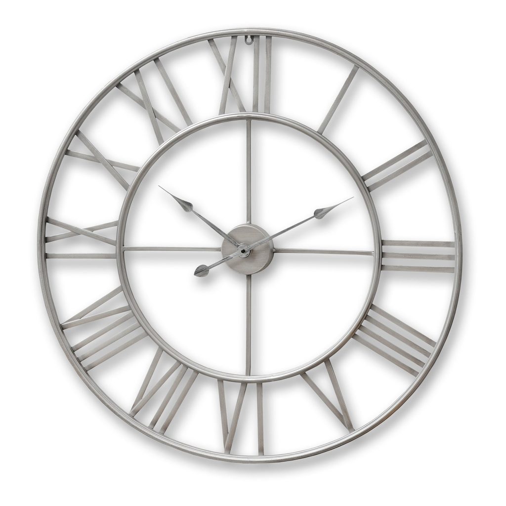 Large Silver Skeleton Wall Clock | Bed Sava