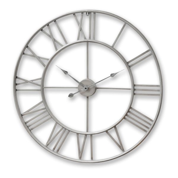 Large Silver Skeleton Wall Clock | Bed Sava