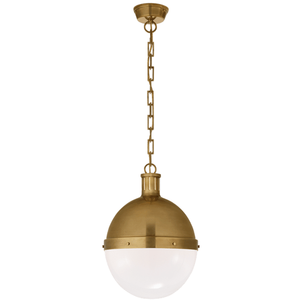 Hicks Pendant Brass, Pendant Light, Large, Hand-Rubbed Antique Brass - Andrew Martin