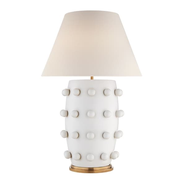 Linden Table Lamp White, Table Lamp, Medium, Plaster White - Andrew Martin