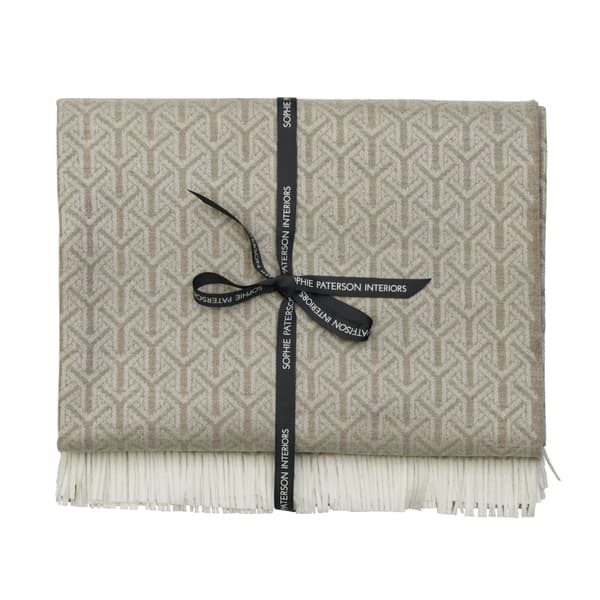 Monte Throw Latte, Throw, Large - Andrew Martin Sophie Paterson