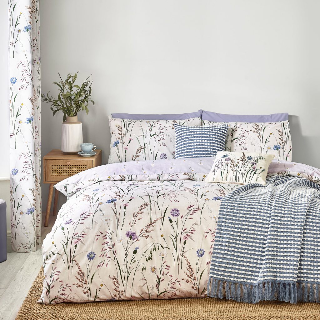 Catherine Lansfield Grasmere Floral Reversible Duvet Cover Set with Pillowcases | Bed Sava