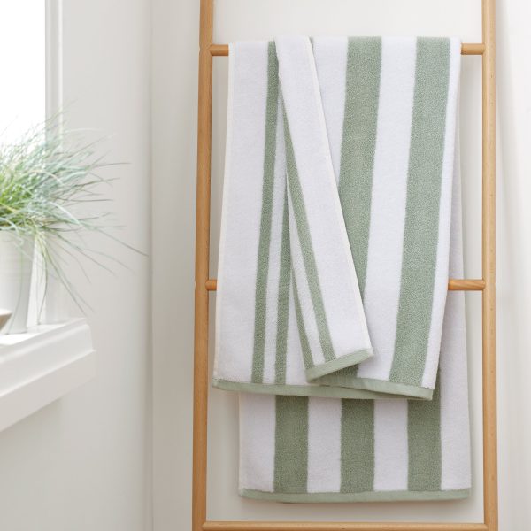Bianca Reversible Stripe Cotton Jacquard Towel | Bed Sava