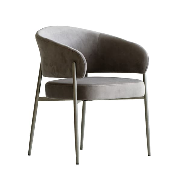 Olori, Chair, Grey - Andrew Martin Velvet
