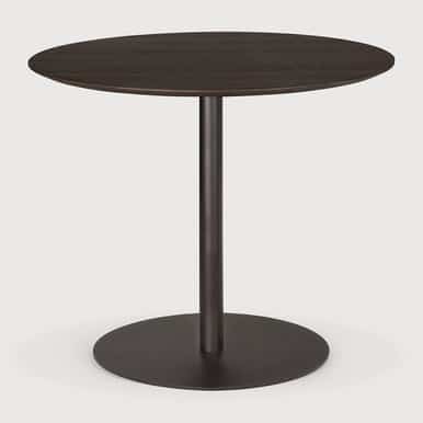 Ethnicraft Blend Brown Oak & Bronze 90cm Dining Table