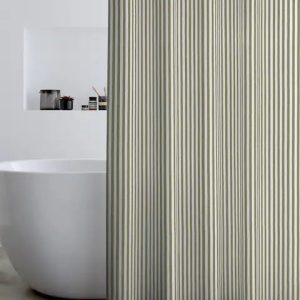 Catherine Lansfield Timeless Stripe Shower Curtain | Bed Sava