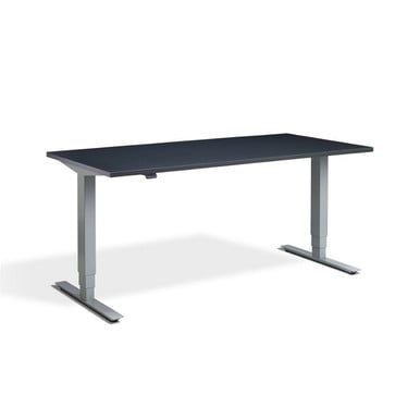 Height Adjustable Anthracite Lavoro Desk - Advance silver 160 x 80 cm
