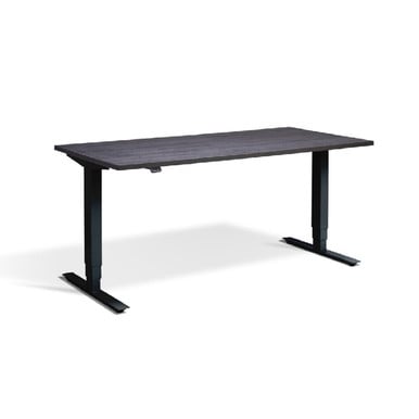 Height Adjustable Anthracite Sherman Oak Lavoro Desk - Advance black 140 x 80 cm
