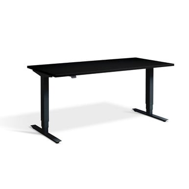 Height Adjustable Black Lavoro Desk - Advance silver 140 x 80 cm