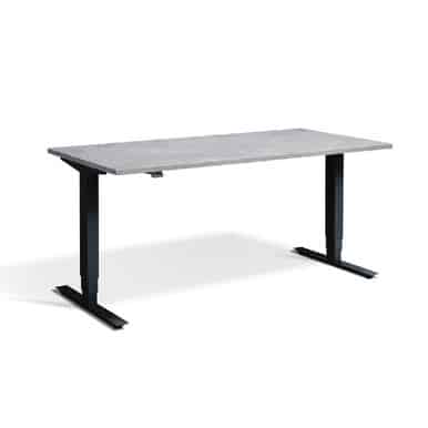 Height Adjustable Concrete Lavoro Desk - Advance silver 140 x 80 cm