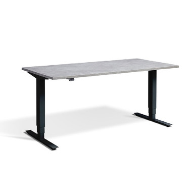 Height Adjustable Concrete Lavoro Desk - Advance silver 120 x 70 cm