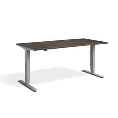 Height Adjustable Dark Concrete Lavoro Desk - Advance black 120 x 80 cm
