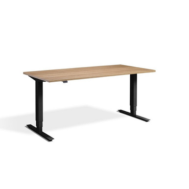 Height Adjustable Dark Oak Lavoro Desk - Advance black 160 x 70 cm