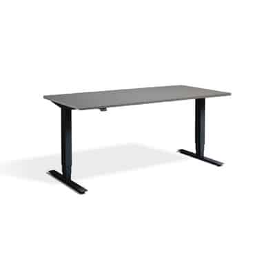 Height Adjustable Graphite Lavoro Desk - Advance silver 120 x 70 cm