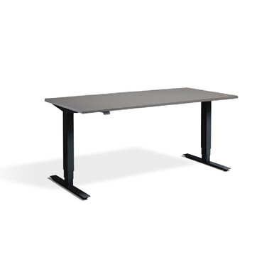 Height Adjustable Graphite Lavoro Desk - Advance silver 160 x 80 cm
