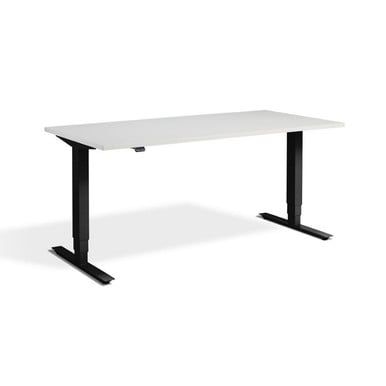 Height Adjustable Light Grey Lavoro Desk - Advance black 120 x 80 cm
